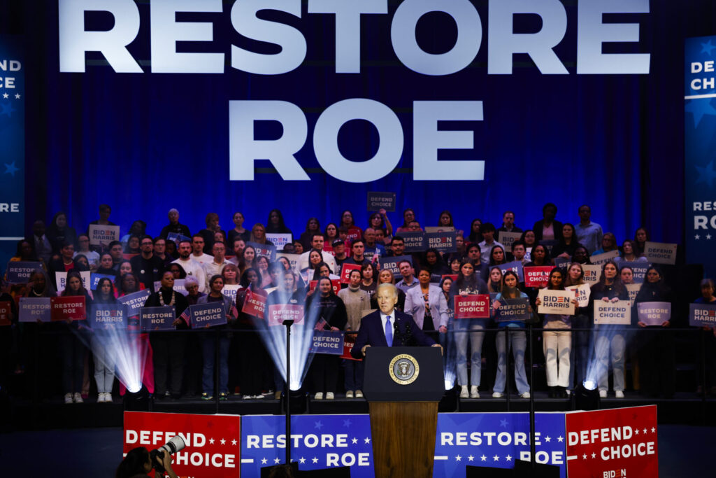 Joe Biden And Kamala Harris Hold Campaign Rally In Support Of Abortion Rights